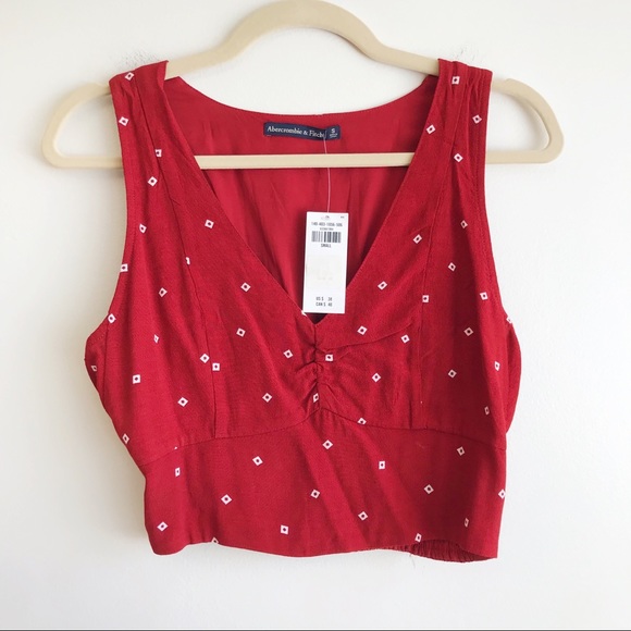 Abercrombie & Fitch Tops - NWT ABERCROMBIE & FITCH v neck crop top sleeveless